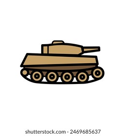 Tank - Vektorgrafik-Symbol, Abbildung