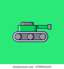 Tank Vector Icon Illustration On Isolated Background.	