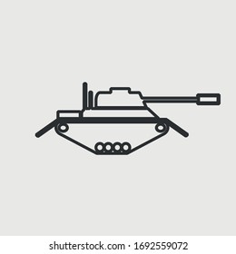 Tank vector icon illustration sign