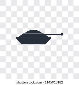 Tank vector icon isolated on transparent background, Tank logo concept