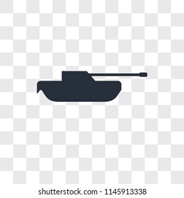 Tank vector icon isolated on transparent background, Tank logo concept