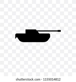 Tank vector icon isolated on transparent background, Tank logo concept