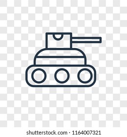 Tank vector icon isolated on transparent background, Tank logo concept