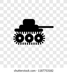 Tank vector icon isolated on transparent background, Tank transparency logo concept