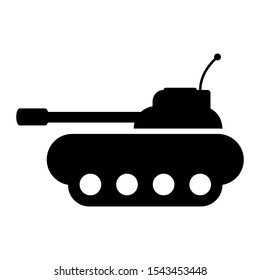 Tank vector icon. War illustration symbol. weapons sign or logo.