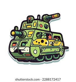 Tank-Vektorgrafik, einzelne Aufkleber