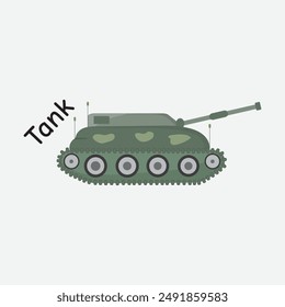 Tank Vector Illustration for Military Vehicles