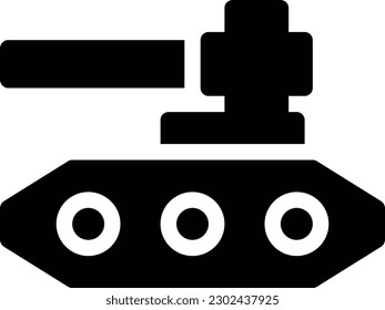 ilustración de tanque Vector en un fondo transparente. Símbolos de calidad superior. Iconos vectoriales de glifos para diseño de conceptos y gráficos. 

