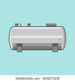 Tank Vector Isolated on Green Background