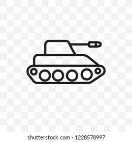 Tank vector linear icon isolated on transparent background, Tank transparency concept can be used for web and mobile