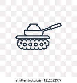 Tank vector outline icon isolated on transparent background, high quality linear Tank transparency concept can be used web and mobile