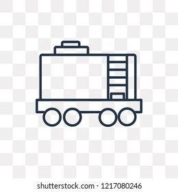 Tank vector outline icon isolated on transparent background, high quality linear Tank transparency concept can be used web and mobile