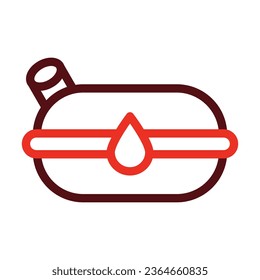 Tank Vector Thick Line Two Color Icons For Personal And Commercial Use.
