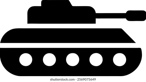 tank vehicle icon illustrating military strategy and defense, ideal for education and historical contexts.