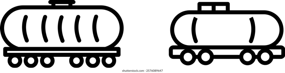 "Tank Wagon Icon for Bulk Liquid Transport and Logistics"