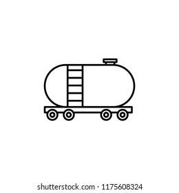 Tank wagon icon. Element of global logistics icon for mobile concept and web apps. Thin line Tank wagon icon can be used for web and mobile