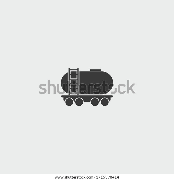 tank
wagon icon. tank wagon vector on gray
background