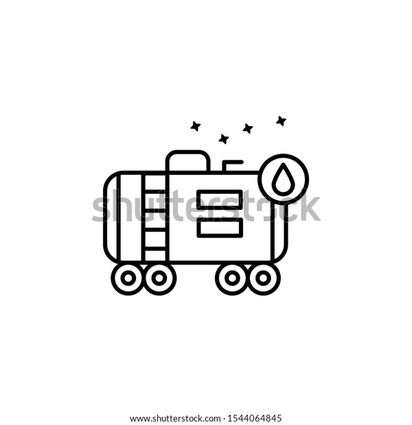 Tank wagon\
oil icon. Simple line, outline vector of oil industry icons for ui\
and ux, website or mobile\
application
