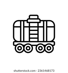 Ilustración del vector de contorno del vagón del depósito 
