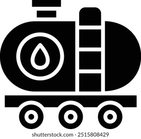 Ilustração do projeto do ícone do vetor do vagão-tanque
