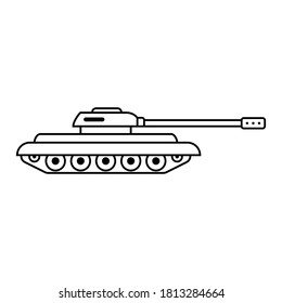 Tanque, guerra, icono del ejército, imagen vectorial
