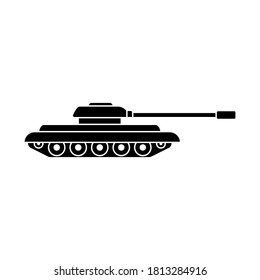 Tanque, guerra, imagen vectorial de icono del ejército.