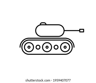 Tank, war, army icon vector image. Can also be used for military. Suitable for use on web apps, mobile apps and print media