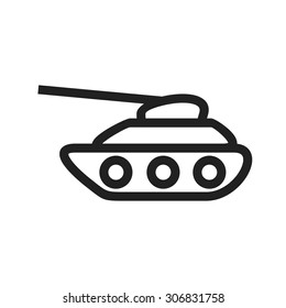 Tank, war, army icon vector image. Can also be used for military. Suitable for use on web apps, mobile apps and print media.