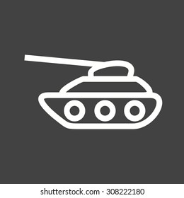 Tank, war, army icon vector image. Can also be used for military. Suitable for use on web apps, mobile apps and print media.