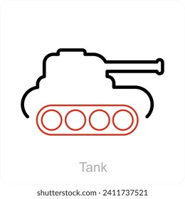 Tank and war icon concept