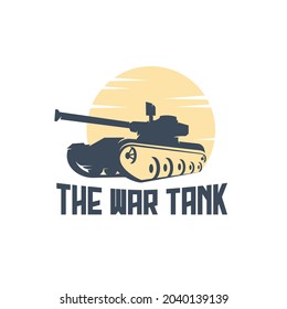 Tank War Logo Silhouette Vintage