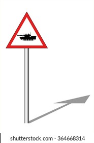 Tank warning sign