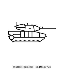 tank weapon war line icon vector. tank weapon war sign. isolated contour symbol black illustration