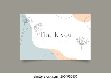 tank you card template minimalist  abstract nature background vector illustration eps 10