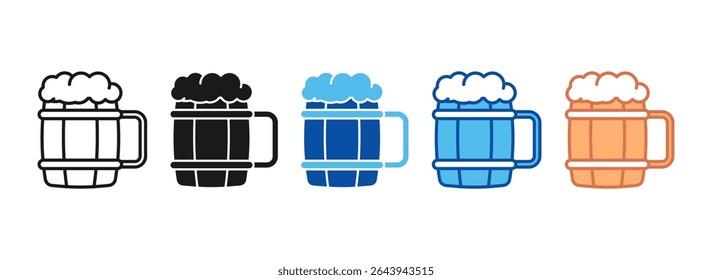 Tankard Icon Set Multiple Style Collection