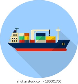 tanker cargo ship with containers