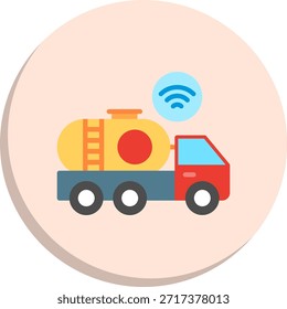 Icono de estilo de círculo plano de tanque