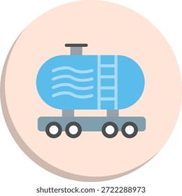 Icono de estilo de círculo plano de tanque