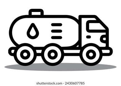 Tanker. Great for transportation, delivery, freight etc. Vector. Editable