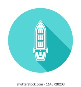 tanker icon in Flat long shadow. One of Ships collection icon can be used for UI/UX