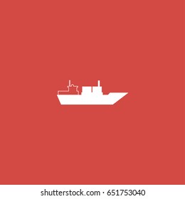tanker icon. sign design. red background
