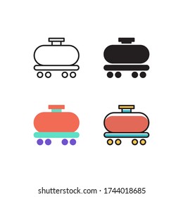 tanker icon vector different style design. isolated on white background