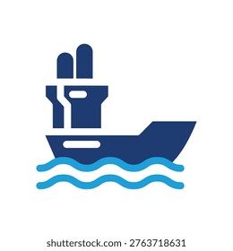 tanker ship colored icon vector design good for web or mobile app