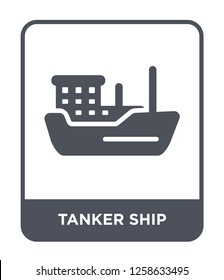 tanker ship icon vector on white background, tanker ship trendy filled icons from Nautical collection, tanker ship simple element illustration