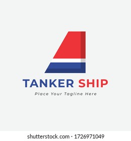 Tanker shipping field logo template