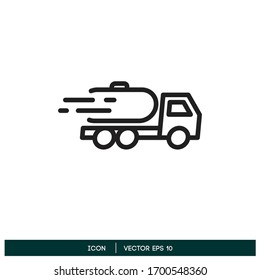 ícono del coche del buque cisterna elemento de diseño vectorial eps 10