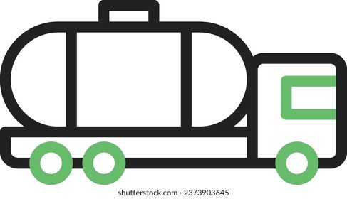 Imagen vectorial del icono del camión cisterna. Adecuado para aplicaciones web móviles y medios de impresión.