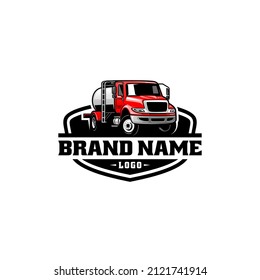 tanker truck logo vector in emblem style