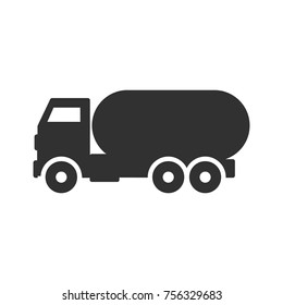 Tanker truck. monochrome icon