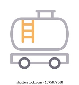 tanker vector color line icon 